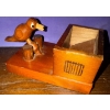 Image 4 : Three Vintage Mechanical Wooden Bird Cigarette Dispensers (1940's Era)