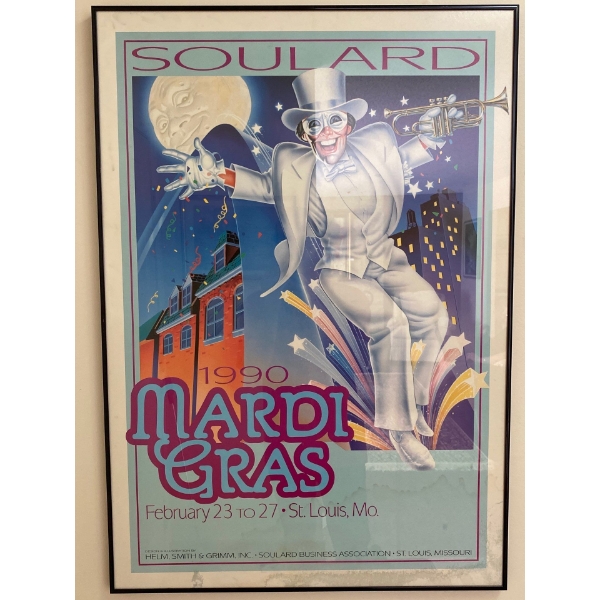 1990 Mardi Gras Poster 24W x 35T