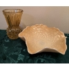 Image 2 : Thistle Vase & Ruffle Bowl Marigold Carnival Glass  Westmore & Co
