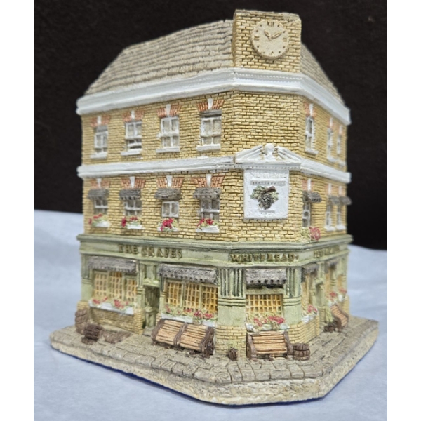 Hand Carved 'Ye Grapes Tavern, Shepherd Market' By Malcolm Cooper 1986 