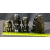 Image 12 : Hand Carved Black Obsidian Aztec Statues- Mexican Made