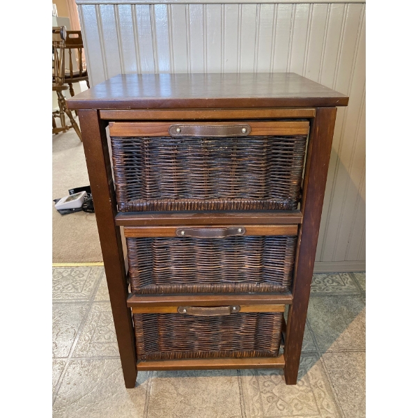Wood & WIcker Storage Center 16 x 18D x 28T