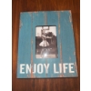 Image 2 : Lot: Blue Suitcase, Round Black Mirror, Sunflower and Butterfly Decor