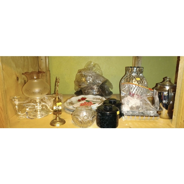 Set of Various Decorative Items Including Bowls, Candle Holders, and More! 