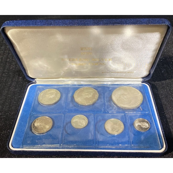  1976 Fiji 7-coin Sterling Silver Proof Set