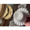 Image 5 : vintage Fenton milk glass, small 6” and large 8” baskets with milk glass ashtray 8.5”width