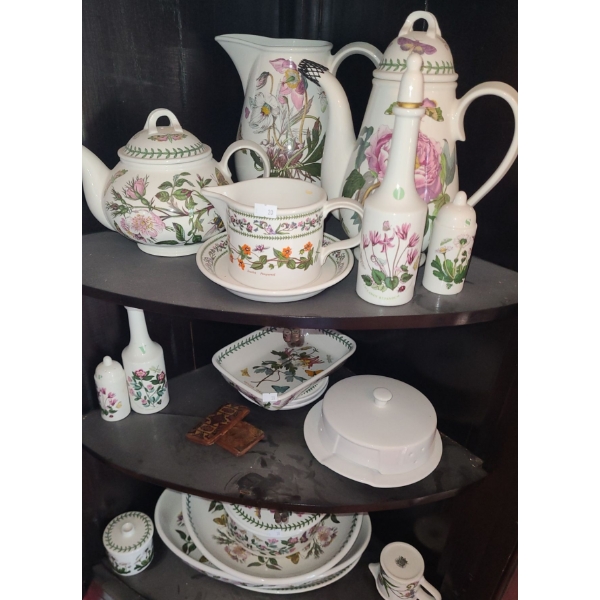 Contents of Cupboards- Port Meirion Dishes: "Variations", "The Botanic Garden" and Other Kitchenware