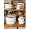 Image 2 : Vintage Kanawha porcelain enamelware double boiler pot set from the 1950 roasters coffee pot & MORE