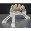 Image 2 : Swarovski Crystal 4 Parrots On Tree Branch (2"T & 4"L)