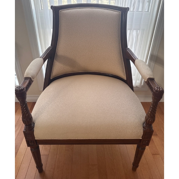 Regency Style Mahogany Upholstered Parlour Chair # 2 - 31x31x43 