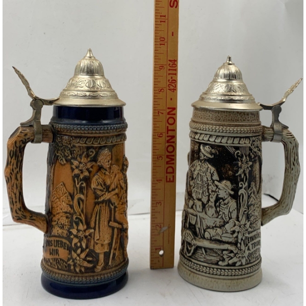 2 Medium Beer Steins From Western Germany 