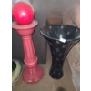 Image 4 : Assorted Decor Including: Polka Dot Vases 9" Diameter Top 14 T,  Red Candle Holders 16 T and More!