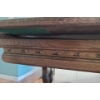 Image 5 : Scrolled Wood Pedestal Table with Two  Pullout Leaves.  54 w  32 d 30 h (leaves 15 w each)