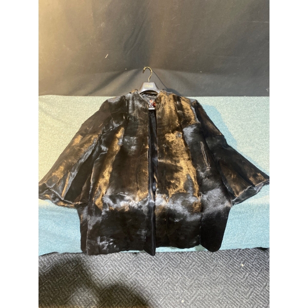 Black Fur Coat 3/4 Length