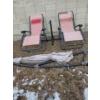 Sun Soaked Folding Lawn Loungers w/ Standing Umbrella