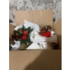 Image 6 : Vintage Black Wooden Trunk with Metal Hardware and Christmas Decor