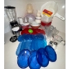 Image 1 : Bundle Of Zip Lock To Go Containers, Vintage Blender, Measuring Cups, SNP Shaker, & Vintage Pyrex Mi
