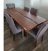 Image 1 : Natural Wood Dining Table w/ Butterfly Joint from Structube 79 w, 30.5 h, 38 w and 6 Chairs 