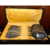 Image 2 : Stamped 900 Silver Flatware Collection w/ Hard Shell Storage Cases - Tblspns & Laddle Collection