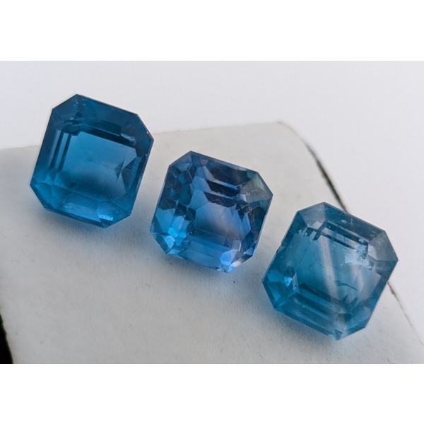 52.48 ct Certified Metallic Blue Fluorite gemstone Parcel ($13,120 Appraisal)