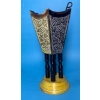 Image 3 : Metal Decorative Birds (3; Small, Medium, Large) w/ Intricately Designed Incense Burner