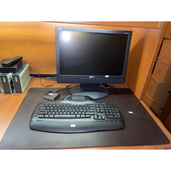 Home Office Computing System View Sonic Monitor Logitech Keyboars w/ Multi Media Tower