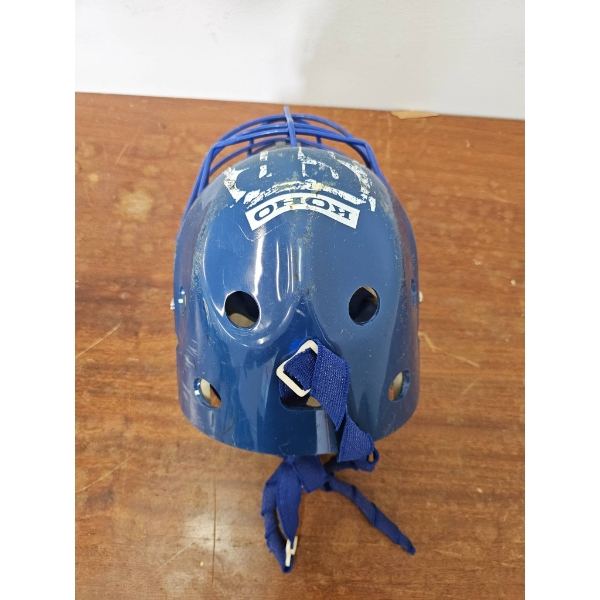 Blue Koho Street Hockey Goalie Mask with Signature