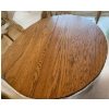 Image 2 : Wood Kitchen Table 42" Diameter, 30 h and Chairs 17 w, 34 h, 17 d