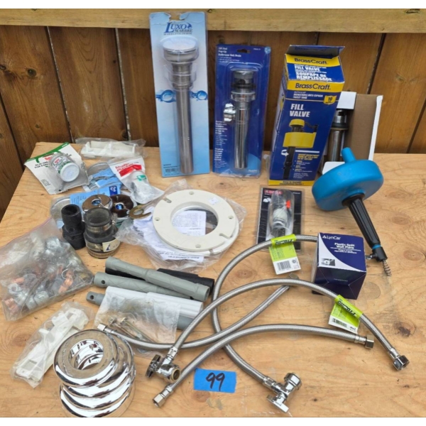 Plumbing Hardware and Replacement Parts Lot