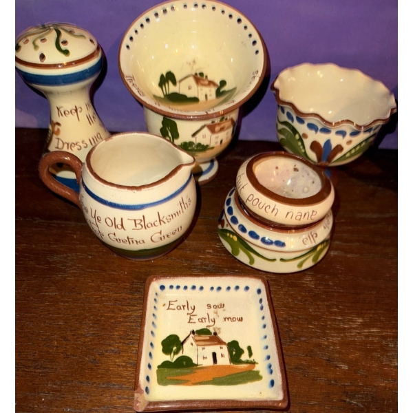 Vintage Torquay Motto Ware Pottery Collection