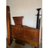 Wooden Double Bed Frame Headboard with Metal Rails 74 L, 56 W, 43 T 