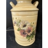 Image 4 : Pair of Lamps - Floral One is Chipped (33T), Metal One is 48T 