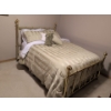 Image 1 : Brass Bed Frame with Mattress and Bedding