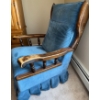 Image 4 : Vintage Nursing Glider - Spindle Style w/ Upholstery 31x33x44