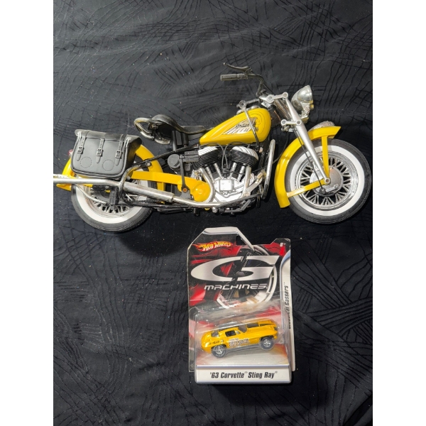 '63 Corvette Sting Ray Hot Wheels & Collectable Indian Motorcycle