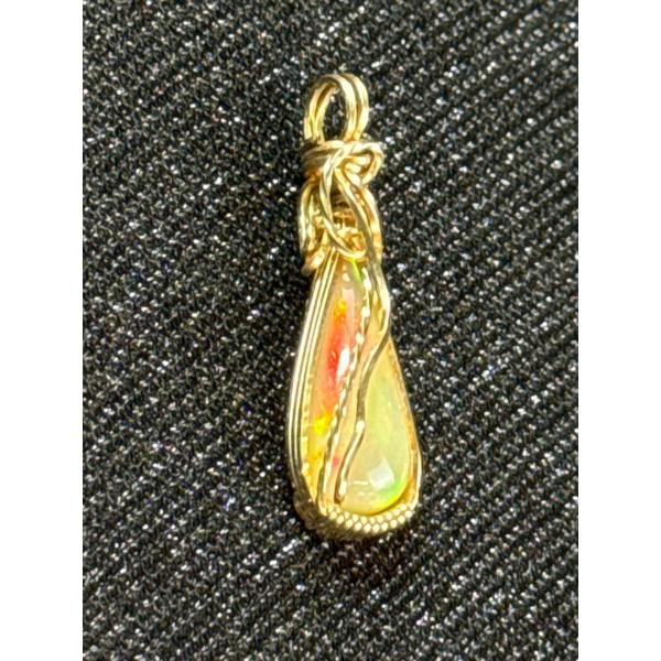Natural Fire Opal Pendant