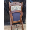 Image 5 : 1917 Foldable Wooden Rocking Chair and Foot Table Set