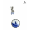Image 3 :  Collection Of Vintage Dutch Delft Porcelain Costume Jewelry , 