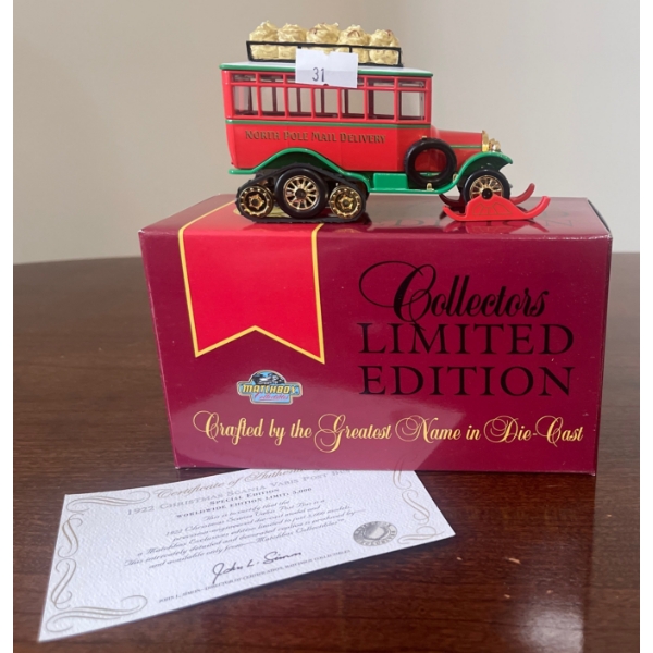 1922 Christmas Scania Vabis Post Bus Matchbox Collectibles