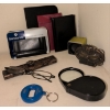 Image 1 : Glove Box Goodies - New Genuine Leather Samsonite Wallet Rodeo Belt Buckle Magnification Device 