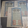 Image 1 : 3 Vintage 1913 Chinese Republic Lung-Tsing-U-Haï Railway Gold Bonds.