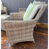 Image 5 : Four-Piece Wicker Patio Furniture Set with Cushions