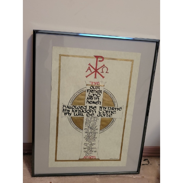 Religious Art 21x24 Prayer Gold Trim