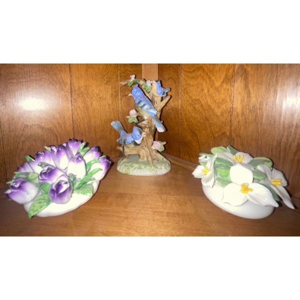 Handmade Aristocat & Royal Adderly Bone China Floral Ornamental Pieces  3"Tall