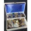 Image 2 : Vintage Jewelry Box 10 W, 7 D, 3.5 T and Assorted Costume Jewelry