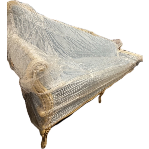 Gorgeous Art Nouveau Couch (Damage, Can be Fixed) - Just over 8 Ft Long (100L), 33T 