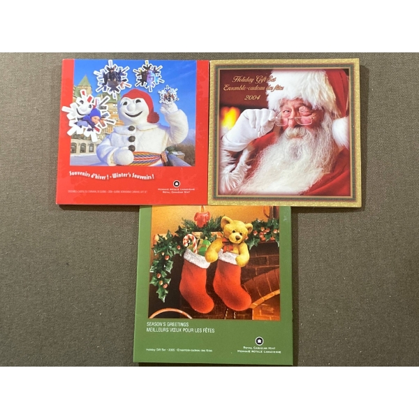 Royal Canadian Mint Annual Holiday Coin Sets (2003, 2004, 2005)