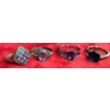 3 Silver Stamped 925 Rings with Unknown Gems