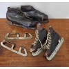Image 1 : Antique Leather Ice Skates With Metal Blades