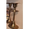 Image 3 : Pair of Brass Candlesticks 7 T, Garden Gnome, Pottery Ball 11 W, 13 T and More!